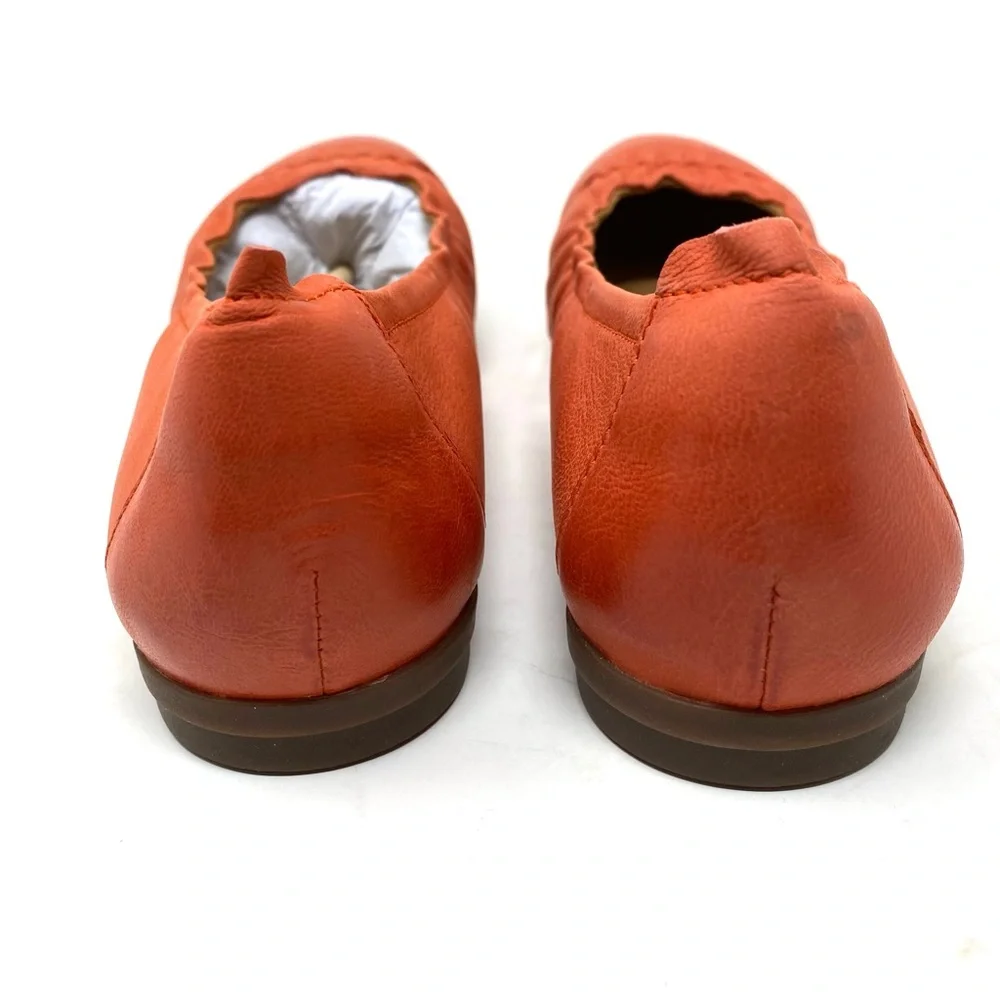 Clarks Rena Hop Grenadine Leather Ballet Flats Size 9 Wide